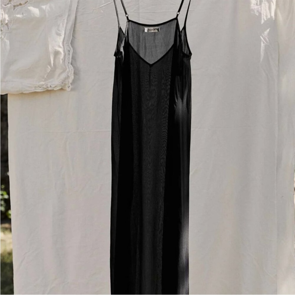 |Doen| Black Sheer Slip Dress Size XS NWT - Picture 3 of 13